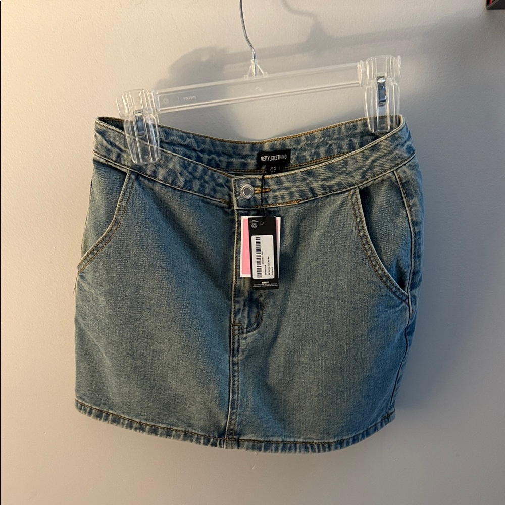 PrettyLittleThing Classic Denim Mini Skirt